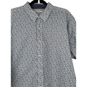 Nick Graham XXL Button-Up Paisley Print Modern Fit Stretch Cotton flip cuff